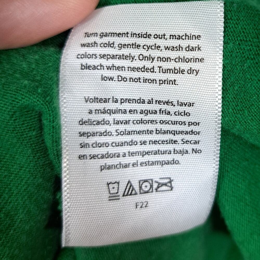 Holiday Time "Team Nice" Green Christmas T-Shirt XL - Picture 5 of 5